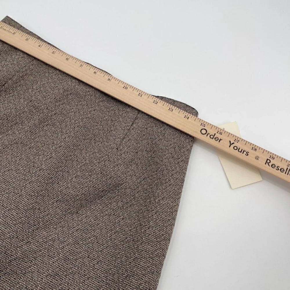 Sag Harbor Suit Skirt 10 Womens Brown Lined Straight Pencil Business Casual New